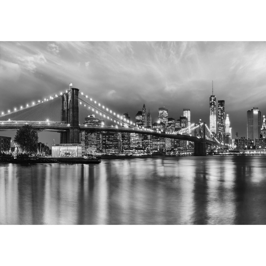 Komar Fototapete Brooklyn in Schwarz-Weiß aus Spezialpapier, B/H: 368 x 254 cm - Bild 2