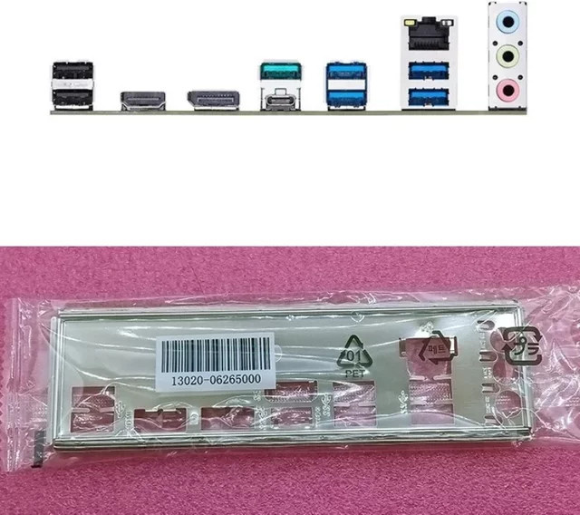 Asus Prime Z690M-PLUS D4 Motherboard I/O Shield Rückplatte Blende in Silber - Bild 1