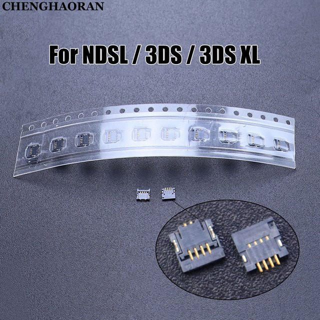 ChengHaoRan Ersatzteil Set für Nintendo DS Lite NDSL und 3DS 3DS XL LL: 4-Pin Jack Clip Stecker und Touchscreen Band Port Buchse in Schwarz - Bild 1