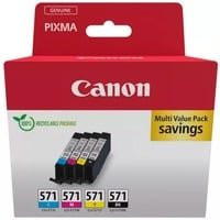 Canon CLI-571 Multipack Druckerpatronen Schwarz, Cyan, Magenta, Gelb - Bild 1