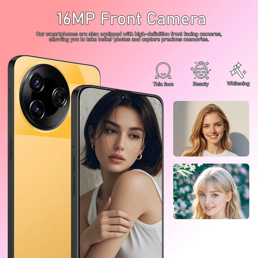 CHOTOG Smartphone F7 Ultra 5G Globale Version in Schwarz mit 22GB RAM und 2TB Speicher, Android 15, 7800mAh Akku und Gesichtserkennung - Bild 4