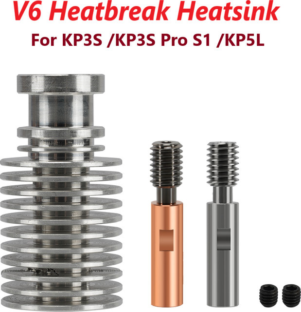 E3D V6 Heatbreak Kühlkörper Kit aus Titanlegierung und Bi-Metall für Kingroon KP3S, KP3S Pro, S1 und KP5L 3D Drucker Zubehör - Bild 1