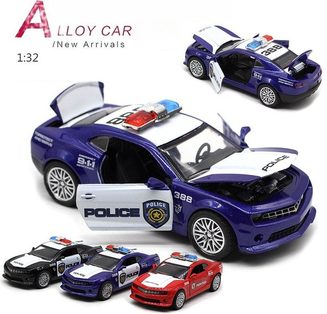 MINI AUTO Camaro Sportwagen, Modellauto, 1:32, Metall, Polizei, Feuerwehr - Bild 1