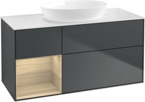 V&B Waschtischunterschrank Finion in Grau lackiert, Breite: 120 cm, Tiefe: 50,1 cm, Höhe: 50,1 cm - Bild 1