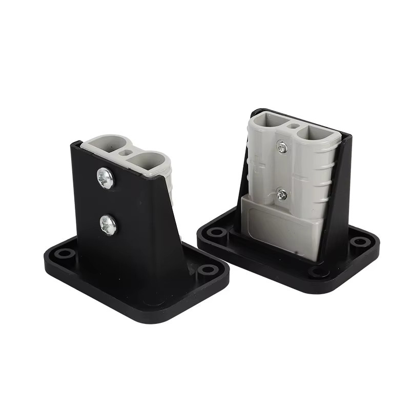 TAKORI 2-Pin-Steckverbinder-Buchsenhalterung für 50A 120A 175A Batterieladestecker als Unterputz-Halterung mit Abdeckung in Schwarz oder Grau - Bild 2