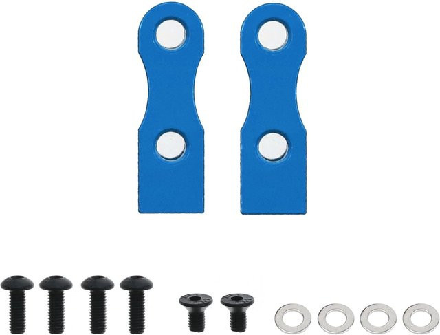 Tamiya Servohalterung, CNC-Aluminium, Blau, 2-teiliges Set - Bild 1