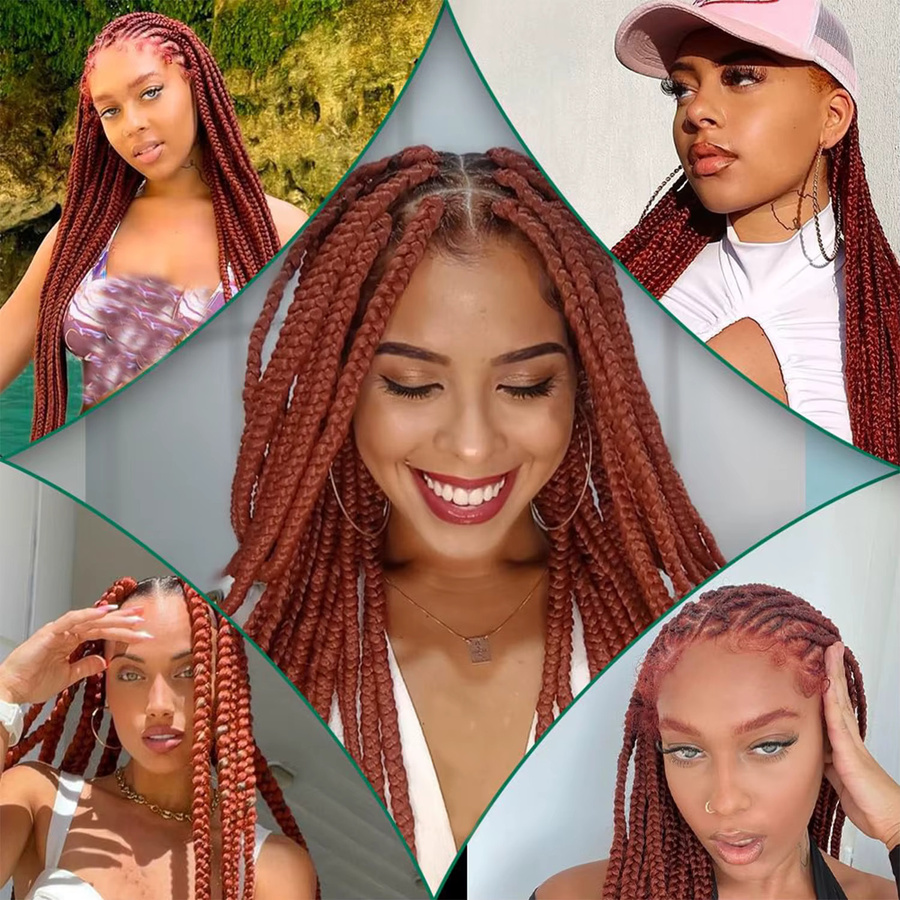Box Braid Häkelhaar Synthetik, Damen - Bild 2