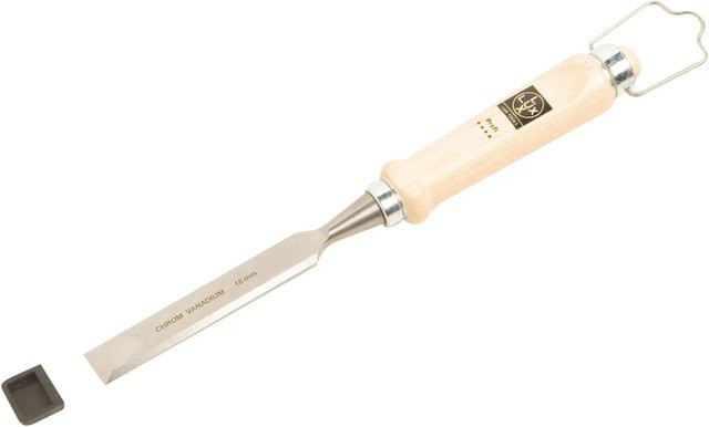 LUX-TOOLS Stechbeitel für Holz aus Edelstahl und Chrom-Vanadium, 18 mm, Mehrfarbig - Bild 1