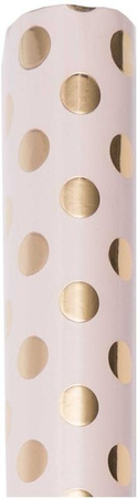 Rico Design Geschenkpapier Paper Poetry mit Punkten in Rosa-Gold, Breite: 70 cm, Länge: 2 m
