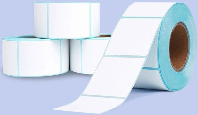 Weiße Thermo Etiketten für POS-Drucker, leeres Aufkleberpapier in verschiedenen Größen von 20 mm bis 50 mm - Bild 1