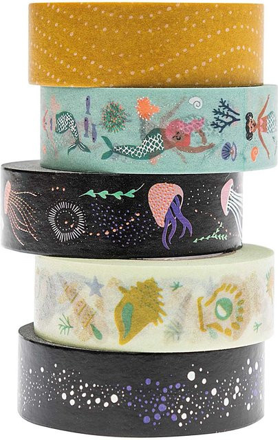 Rico Design Paper Poetry Washi Tape Set Mermaid in Mehrfarbig - Bild 1