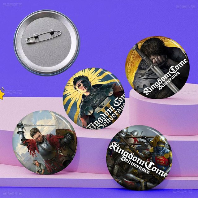 Brosche Game Kingdom Come Deliverance 2, 58 mm, handgefertigt - Bild 1
