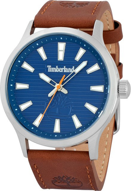 Timberland Herrenuhr, Quarz, Edelstahl, 45 mm, Leder, Blau, 5 ATM - Bild 1