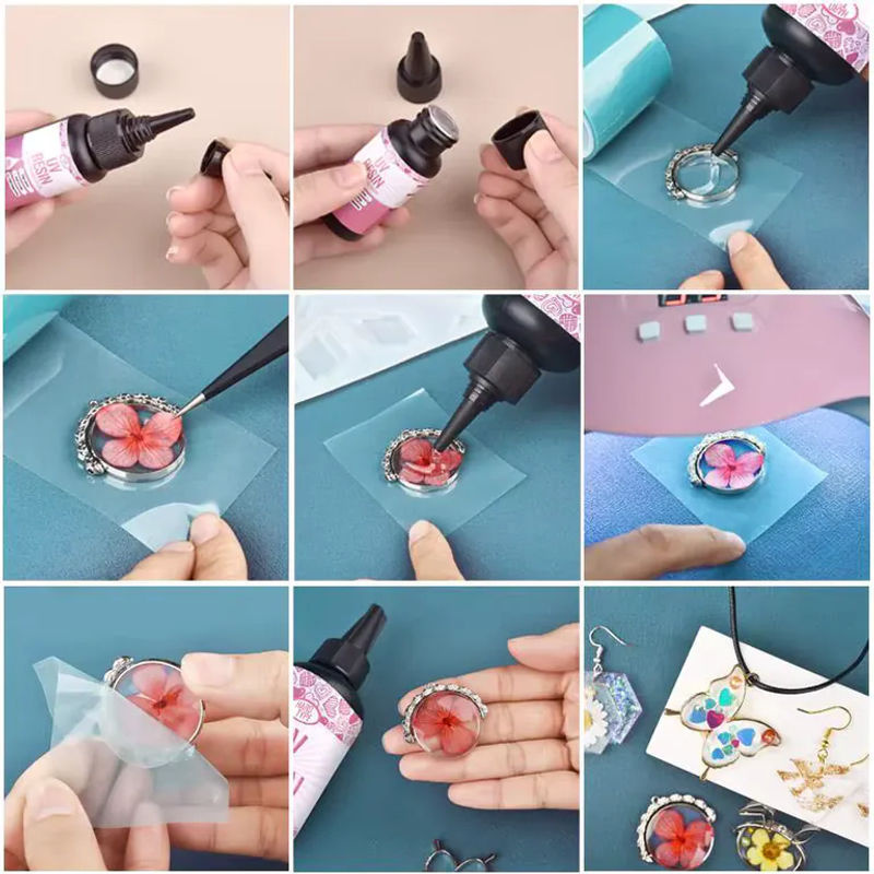 Transparentes UV-Harz-Epoxidharz für DIY-Projekte und Schmuckherstellung, 500g/1000g - Bild 2