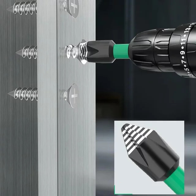 Vibratite Magnetischer Schraubendreher-Bit mit 6,35 mm Sechskantschaft in Grün, 25–150 mm Länge für Elektrowerkzeuge und Bohrmaschinen - Bild 1
