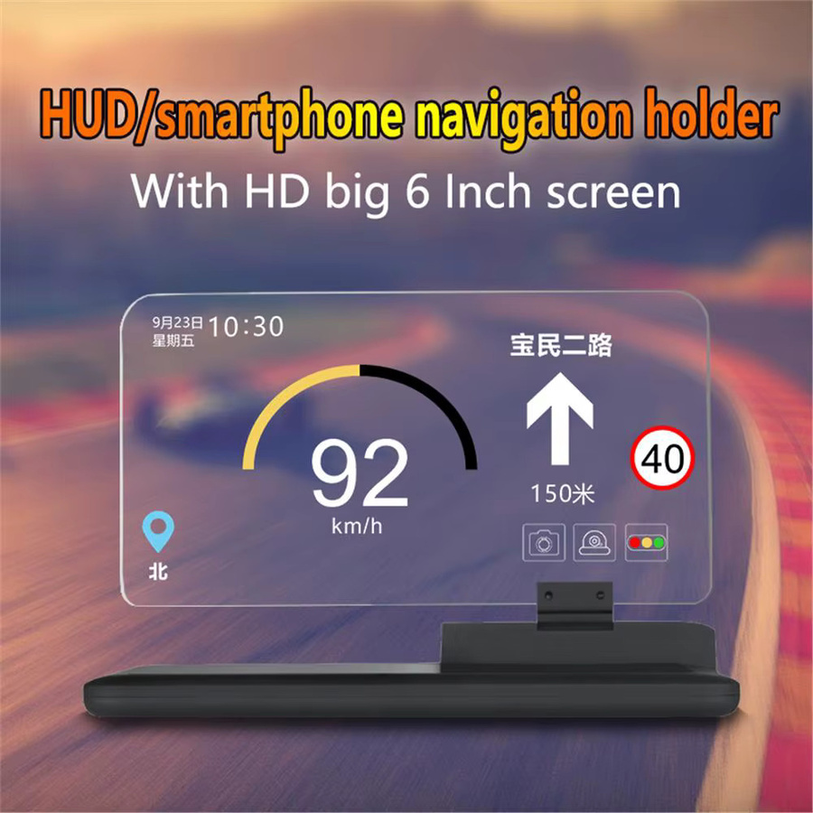 MAIMEIMI Head Up Display Halterung für Auto, 6 Zoll Universal Smartphone Navigation Halterung, Schwarz, faltbar - Bild 2