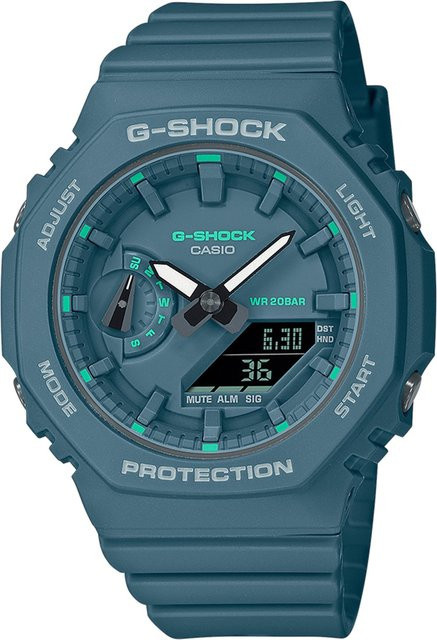 Casio Armbanduhr G-Shock, Analog-Digital, Quarz, Kunststoff, Blau, 43 mm, Damen - Bild 1
