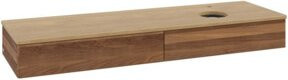 V&B Waschtischunterschrank Antao mit Beleuchtung, Eiche geölt, Braun, B: 160 cm, T: 50 cm - Bild 1