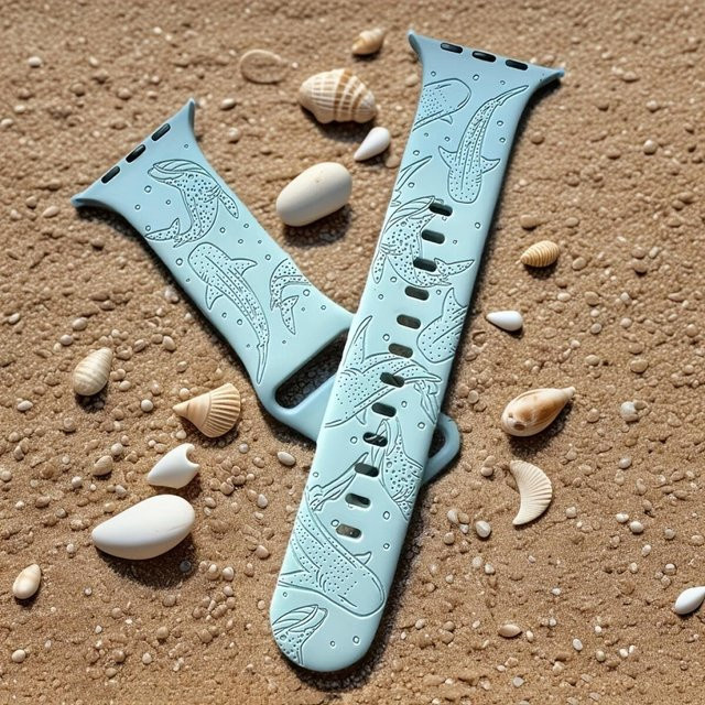 Uhrenarmband Silikon, Wal-gemustert, Unisex - Bild 1