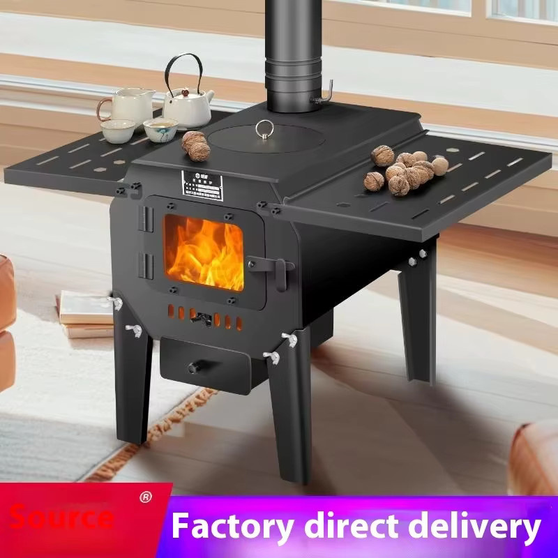Tragbarer Holzofen für Outdoor und Camping in Schwarz - Bild 2