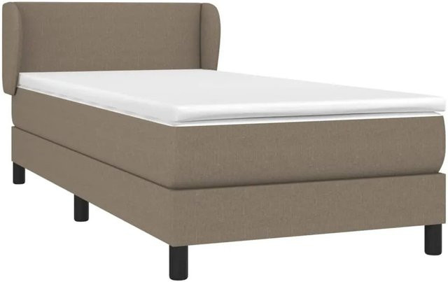 vidaXL Boxspringbett Hybrid mit Matratze und Taschenfederkern in Beige, B/T/H: 80 x 200 cm - Bild 1