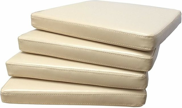 Sedex 4er Set Sitzpolster LARISSA aus Kunstleder in Beige - Bild 1