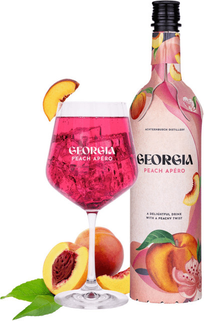 Achternbusch Destillerie Georgia Peach Apéro Liqueur & Aperitif Pfirsich 1,0 l - Bild 1
