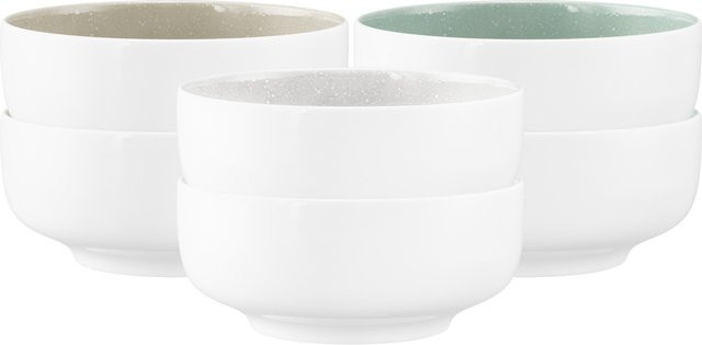 Seltmann Weiden Müslischalen Sento Home aus Keramik, Weiß, 6er Set, Durchmesser: 15,4 cm - Bild 1