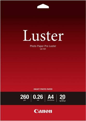 Canon Photo Paper Pro Luster LU-101 Fotopapier DIN A4 260 g/m² 20 Blatt Seidenglänzend für Inkjet-Drucker - Bild 1