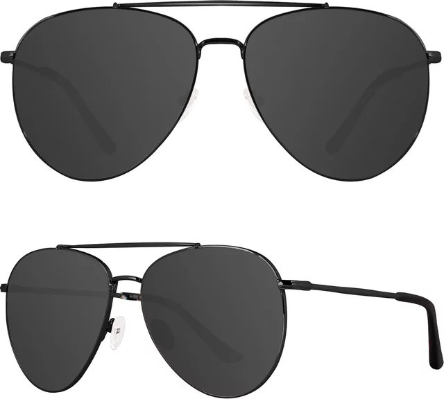 Maxjuli Sonnenbrille Aviator, Metall, Schwarz, Unisex, Vollrand, polarisiert - Bild 1