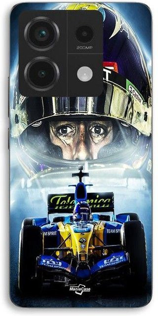 Maniacase Schutzhülle für Xiaomi Redmi Note 13 Pro 5G mit Renault R25 Aston Martin F1 Fernando Alonso Design in Schwarz - Bild 1