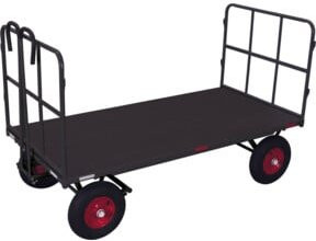 Cordes Handpritschenwagen mit 2 Rohrgitterwänden in Anthrazit RAL 7016, B/T/H: 100 x 51 x 3 cm - Bild 1
