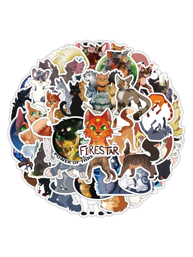 Bandai Krieger-Katzen Graffiti Aufkleber, 50-teiliges Set, Bunt / Mehrfarbig - Bild 4