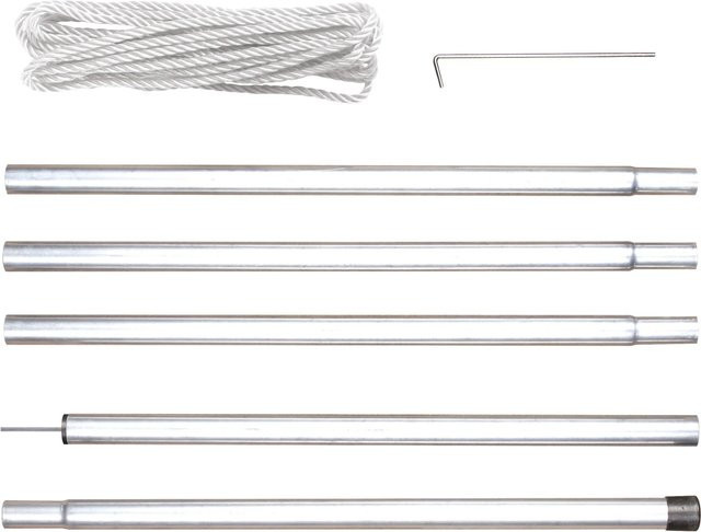 Perel Stangen-Set für Sonnensegel und Zeltplanen mit Abspannseil und 4 Heringen, Höhe: 250 cm - Bild 1