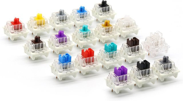 30 Stück Outemu mechanische Tastaturschalter für Gaming-Tastaturen, 3-polig, RGB-LED, in Rot und Multicolour - Bild 1