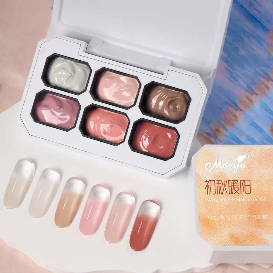 NAILCO Nagel-Patting-Gel 6-Farben-Set, Glänzend - Bild 1