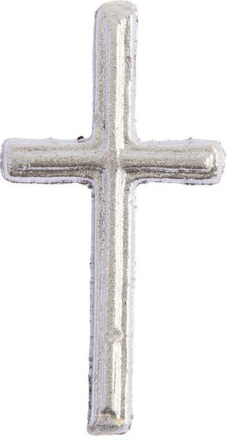 Rico Design Wachsdekor Kreuz klein in Silber - Bild 1