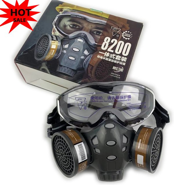 Vollgesichts-Atemschutzmaske mit Sicherheitsglas und Filter zum Schutz vor Sprühfarbe, Pestiziden und Formaldehyd - Bild 1