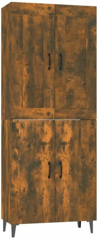 Vidaxl Highboard Industrial in Räuchereiche Braun aus Holzwerkstoff und Metall, B/T/H: 70 x 34 x 180 cm - Bild 1