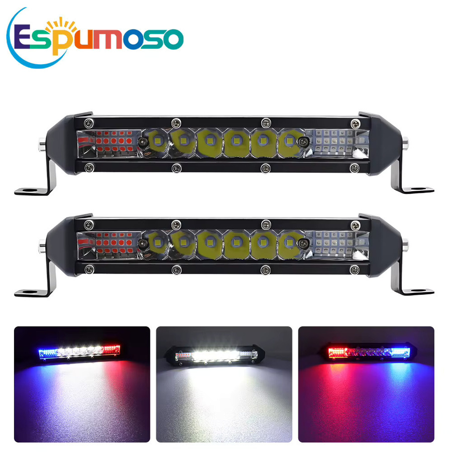 QIDEWIN Ultraflache LED-Arbeitslichtleiste 7 Zoll Kombi-Lichtleiste für Offroad, Traktor, Boot und 4x4-Lkw - Bild 2