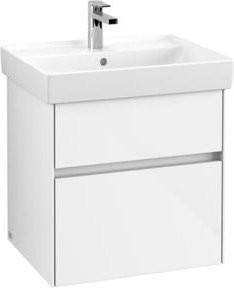 Villeroy & Boch Waschtischunterschrank Collaro, Wandhängend, Weiß Glänzend, B/T/H: 55,4 x 44,4 x 44,4 cm - Bild 1
