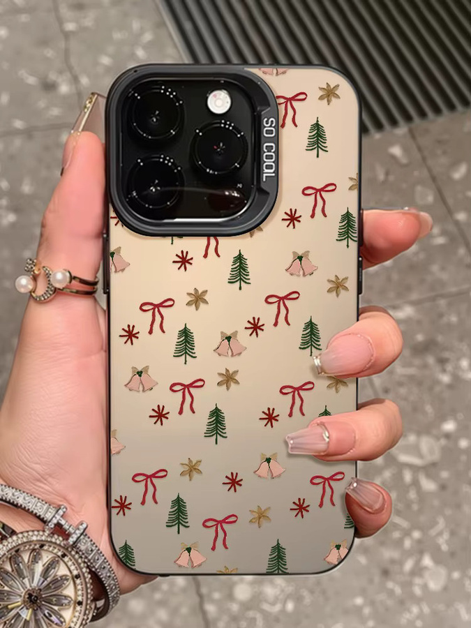 Stoßfeste iPhone Handyhülle mit Schneeflocken und Schleife in Multicolour für Apple iPhone 11 bis iPhone 17 Pro Max - Bild 5