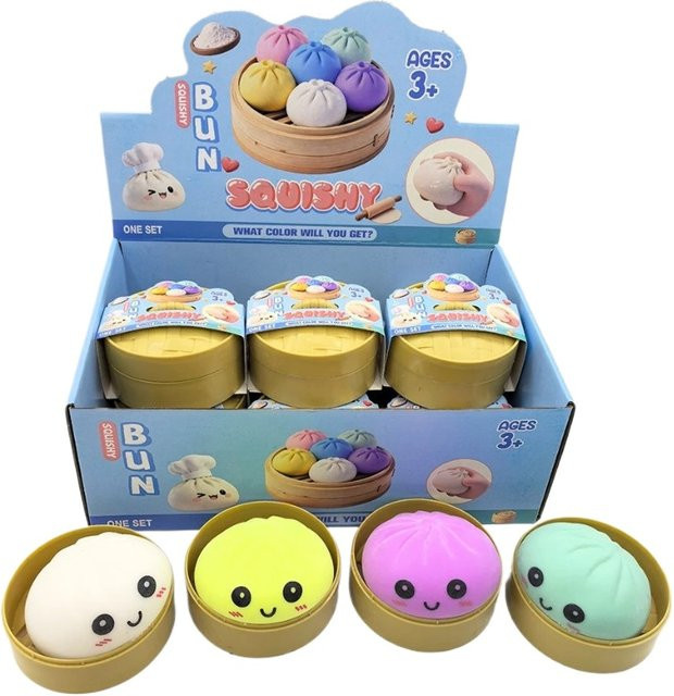 Hot Toys Überraschungsbox Bunte Simulationsbrötchen, Fidget Squishmallow, aus Gel, ab 3 Jahren - Bild 1