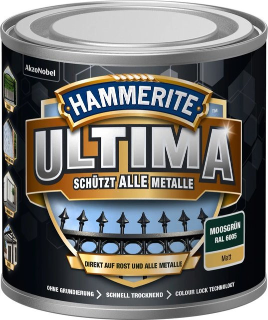 Hammerite Metallschutz-Lack Ultima Matt Moosgrün RAL6005 250 ml - Bild 1