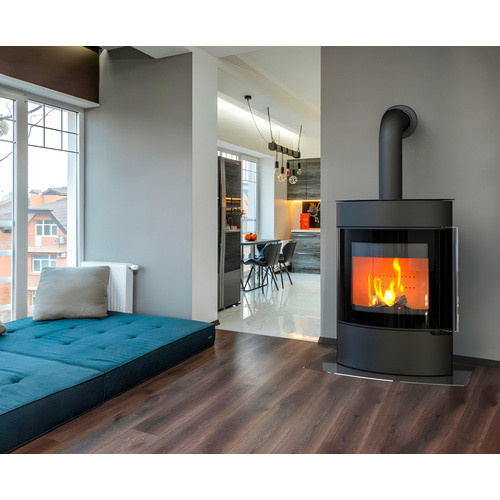 THERMIA Kaminofen Nürnberg XL, schwarz, Stahl, 8 kW, B: 130,0 cm, H: 776,0 cm, T: 461,0 cm - Bild 3