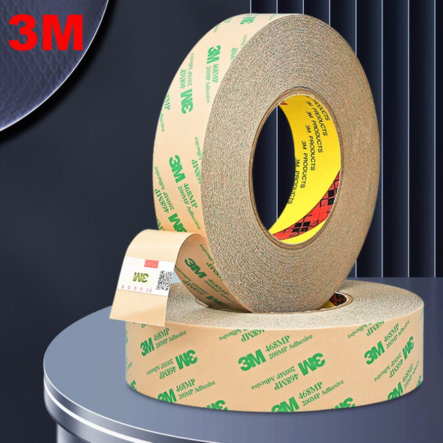 3M 467MP doppelseitiges Klebeband, transparent, hochtemperaturbeständig für Metall und Elektronik - Bild 1
