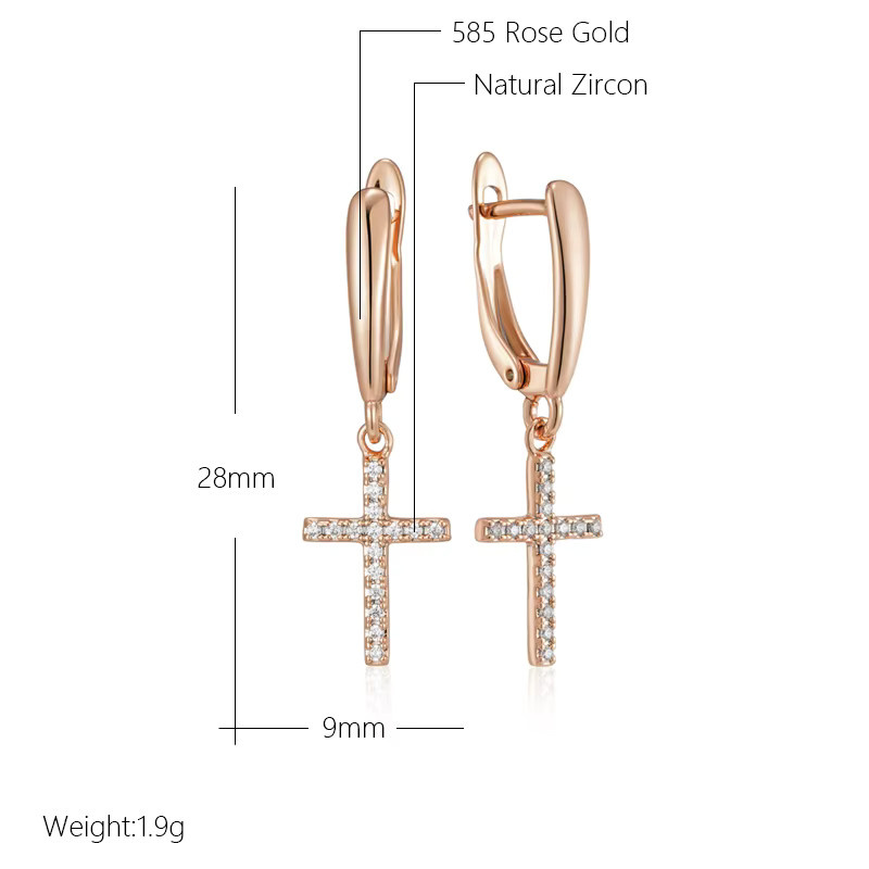 Kinel Ohrring, 585 Roségold, Zirkonia, Damen - Bild 2