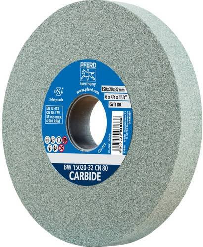 PFERD Schleifbockscheibe grau für Metall, Durchmesser: 150 mm, Breite: 32 mm, Höhe: 20 mm - Bild 1