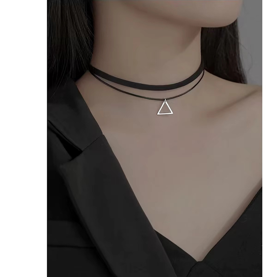 Choker-Halskette Edelstahl, Vintage, Silber, Damen - Bild 3