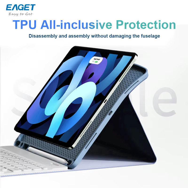 Eaget Schutzhülle für iPad Air 4/5 und iPad Pro 11 sowie verschiedene iPad Generationen in Blau mit Stifthalterabdeckung - Bild 2